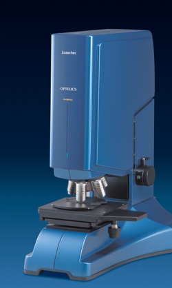 Hybrid microscope combines confocal-scanning-laser and full-color